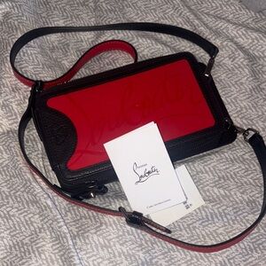 Christian Louboutin Black & Red Crossbody Bag